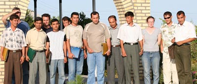 Participants of the Masterclasses at the World Heritage Site of Ancient Merv in Turkmenistan.