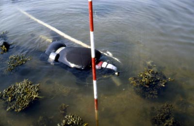 Excavation in shallow water