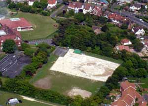Aerial View of the excavations from the west